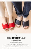2026 New Breathable Linen Slippers For Women Men Spring Summer House Shoes Soft PU Leather Anti-slip Couples Home Floor Slides