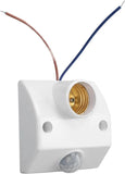 Pir Motion Sensor Light Socket,E27 LED Bulb Base Human Body Sensor Adjustable Auto on Off Light Control Lamp Holder