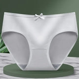 1 Pack Classic Daliy Panties Women Breathable Soft Low-waist Briefs Solid Color Ladies Comfort Underwear M-XL