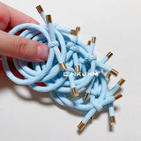 10PCS Women Elastic Hair Rubber Bands High Quality Girls Hair Bands Hair Scrunchies Gold Plated  Hair Accessories Hair Gum/Tie