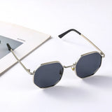 Fashion Kids Square Sunglasses for Boys Girls Retro Octagon Metal Sun Glasses Vintage Black Polygon Shades UV400 Protection