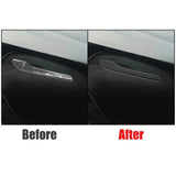 4pcs Set of Black Carbon Fiber Door Handle Covers for Tesla Model 3 & Y - Scratch-Resistant  Tape Polished Finish Amagi