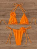 Sexy Bikini Set Women Swimsuit 2024 Black White 3D Floral Print Micro Bikinis Brazilian Cutout Beach Bathing Suit Thong Swimwear