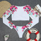 2025 Sexy Long Sleeve Bikinis Women Swimsuit Leopard Print Bathing Suits Beachwear Brazilian Bikini Set Biquini Female Bodysuit