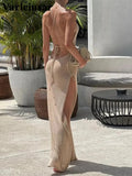 XS - L 12 Colors High Slit Crochet Knitted Tunic Beach Cover Up Cover-ups Beach Dress Beach Wear Beachwear Female Women V5316