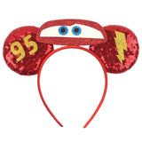 Disney Festival Party Cosplay Mouse Ears Headband 3.3" Ears Glitter Hairband Without Bow For Boys DIY Cartoon Hair Accessories