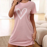 Women's new style sleeveless vest nightdress letter love printed skirt casual loose home dress skirt