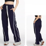 Women's sports and fitness pants, summer new style with pocket sports breathable quick drying casual loose sports pants