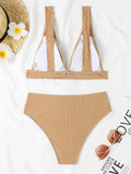 Sexy Bikinis 2025 Women Solid Swimsuit Women Padded Swimwear Female Beachwear Bathers Bathing Swimming Swim Suit