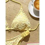 2026 Flower Printed Halter Bikini Women Swimwear Female Swimsuit Two-Pieces Bikini Set Brazilian Bather Bathing Suit Swim V8270