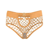 Hollow Mesh Sexy Women's Panties Solid Color Mid High Waist Fishnet Lingerie Ladies Hollow Out Transparent Elasticity Briefs