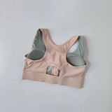 Large Size Women's Sports Fitness Bra Shock-Absorbing Gathered Front Zipper Design No Buckle Needed for Comfortable Fit