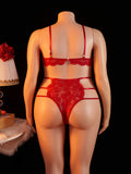 Adult Sexy Lace Teddy Bodysuit For Women Deep V Neck Open Back Halter Design Romantic Hot Women's Lingerie Babydoll Sleepwear