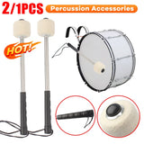 Bass Drum Mallet Professional Marching Bass Felt Head Drumsticks with Hanging Rope Timpani Metal Drum Sticks Musical Instrument