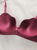 Women's sexy shell shaped bra with seamless gathering push ups and transparent shoulder straps for daily comfort underwear B2077