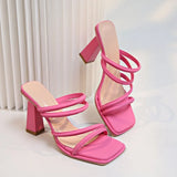 2026 Large Size Women's High Heel  Faionable Pink Outdoor Wear Casual High-heeled shoes
