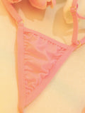 Mini-Bikini Sexy Lingerie,Suspenders Jumpsuit,Added An Adjustable Belt, Featuring Kawaii Bow-Knot,Erotic Swimsuit