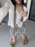 Sweet And Spicy Ballet F-length Skirt With Elastic Waist And Lace Hem Flared Cake-aped Ort Skirt For Young Women 8PO5
