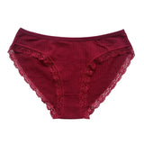 3Pcs/Set Women Lace Briefs Female Underpants Solid Color Pantys M-XL Soft Underwear Sexy Lingerie Intimates Cotton Panties