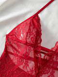 Lace Underwear Women Elegant Short Sleepwear Dress Design Loungewear Bodysuit Teddy Babydoll