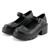 2026 Plus Size 44 Sweet Violet Mary Janes Pumps Gothic Black Red 6cm Square Heels Cute Lolita Platform Shoes Women