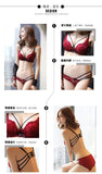 Summer Christmas Lingerie Set Red Lace Bra Lightweight Low Back Support Comfort Bralette Pure Desire AU Sizes MOYISU Sexy Tushy
