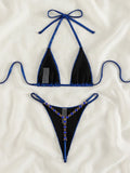 Sexy Extreme Mini Micro Thong Bikini 2025 Diamond Bikinis Female Swimsuit Women Swimwear Two-pieces Bikini Set Bathing Suit Swim