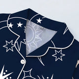 Women's Sleepwear Women's Comfort Printed Pajamas Set Milk Silk Cardigan Short Sleeve Shorts Homewear Set