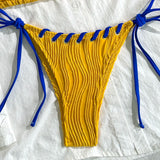 2026 Triangle String Bikinis Women Swimwear Female Sexy Swimsuit Solid Bathers Bathing Swimming Swim Suit Beachwear