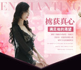 TJ large size see-through suspender sexy temptation lace nightgown temptation mesh pajamas