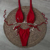 Sexy Micro Thong Bikini 2024 Women Swimsuit Female Swimwear Bikinis Set Brazilian Beach Wear Bathing Suit Biquini