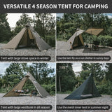 Naturehike Ultralight Camping Tent Chimney Window Teepee Pyramid