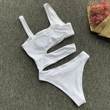 DEKA One Shoulder Swimsuit Women Swimwear Sexy Bikinis Female Biquini Hollowen Swim Suits Cut Out Bodysuit Bathingsuit Beachwear