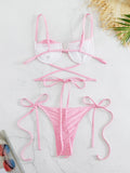 2024 Sexy Pleats Bikinis Set Micro Bikini Women Halter Swimwear High Cut Swimsuit Brazilian Biquini Beachwear Bathing Suit