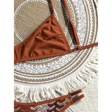 2026 New Sexy Printed High Leg Cut Bikini Female Swimsuit Women Swimwear Two-pieces Bikini set Bather Bathing Suit Swim V8030