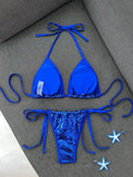 Sexy Shiny Sequin Black Bikini Set 2026 Women Push Up Bra Tie Side Thong Swimsuit Beach Bathing Suit Hoiday Swimwear Biquini