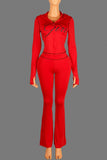 2026 New Women Ins Fashion Solid Color Sexy Straight Shoulder Contrast Stitch Long Sleeve 2 Piece Outfit