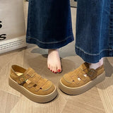 Hollow Breathable Bun Head Sandals Women's Wear 2026 Summer New Fashion Two Wear Thick Soled Beach Sandals Women's Shoes
