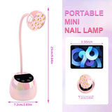 UV LED Nail Lamp, Cordless Gel X Nail Lamp Flash Cure, Auto Sensor Gooseneck Portable USB Gel Nail Dryer U V Light with 4 Timers