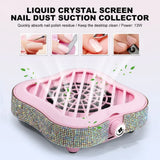 Nail Vacuum Cleaner, Infinitely Adjustable, High Suction Power, Equipped with 10 Filter Cotton, Nail Dust Collector Tool