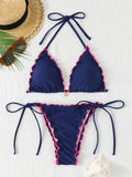 Sexy Triangle Micro Bikini 2026 Women Swimsuit Two-pieces Swimwear for Female Beach Wear Lace Up Bikinis Sets Thong Bathing Suit
