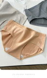 Pure cotton seamless underwear for girls mid-waist sweat-absorbent, breathable and anti-bacterial cotton crotch sports briefs