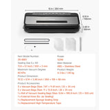 SucceBuy 80Kpa 120W Vacuum Sealer Machine 7-in-1 With Free Bags