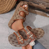 Flowers Embroidery Thick Bottom Sandals Women Fashion Designer Buckle Platform Slippers Woman Summer 2025 Non Slip Sandles Mujer