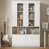 IRONCK Five Tier Bookshelf With Acrylic Doors For Home Office
