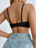 1/2 Cup Modern & stylish Floral Trim sexy bras for women Strong Push-Up cutout lace patchwork Bra Comfortable Women’s Bra