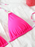 Triangle Halter Thong Bikinis 2026 Women Sexy Swimsuit Ring String Swimwear Female Bathers Bathing Swimming Swim Suit Beachwear