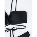 S - XL Cut Out Scrunch Butt Bikini Female Swimsuit Women Swimwear Two-pieces Bikini set Brazilian Bather Bathing Suit Swim K7300