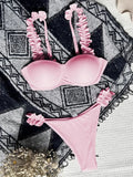 Push Up Ruffled Bikinis Underwired Bra Cup Bikini 2026 Women Swimsuit Female Swimwear Two Pieces Bikini Set Bathing Suit Swim