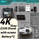 Lenovo Z105 8K Dual Camera Drone Brushless Motor Optical Flow Positioning with 4.3'' Screen Remote Control 15min LongFlight Time